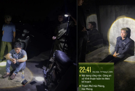 Công an xã Vĩnh Thuận: Bắt giữ 02 đối tượng tổ chức sử dụng trái phép chất ma túy trong nghĩa trang